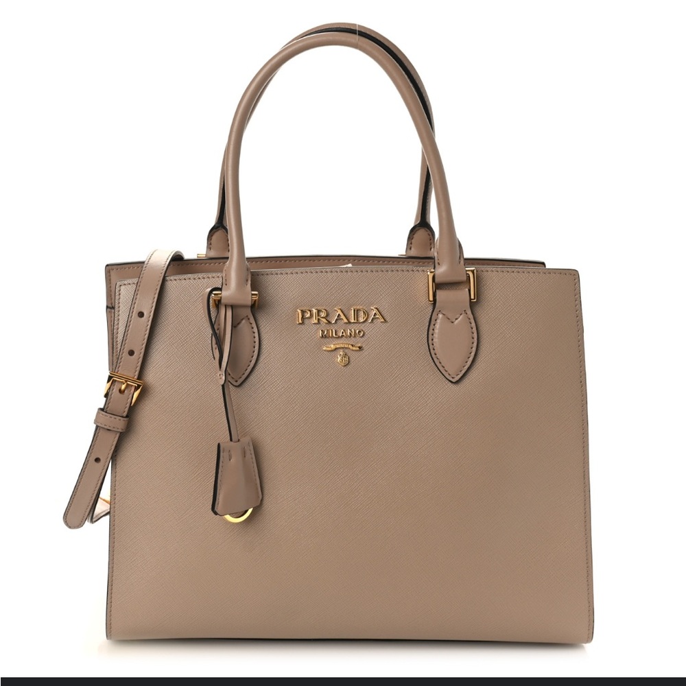 NWT- Prada Borsa A Mano Saffiano Cammeo Leather Tote Bag